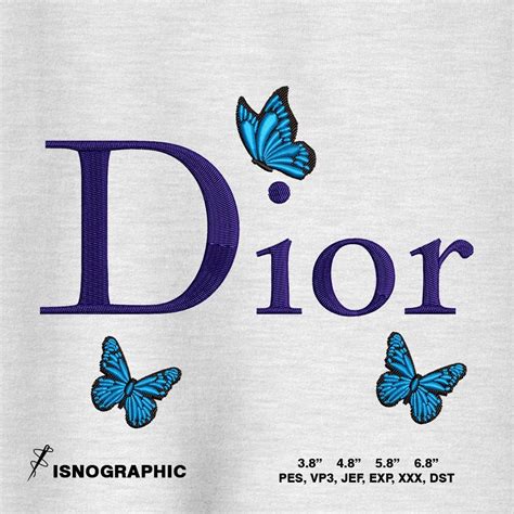 dior butterfly shirt|Embroidered T.